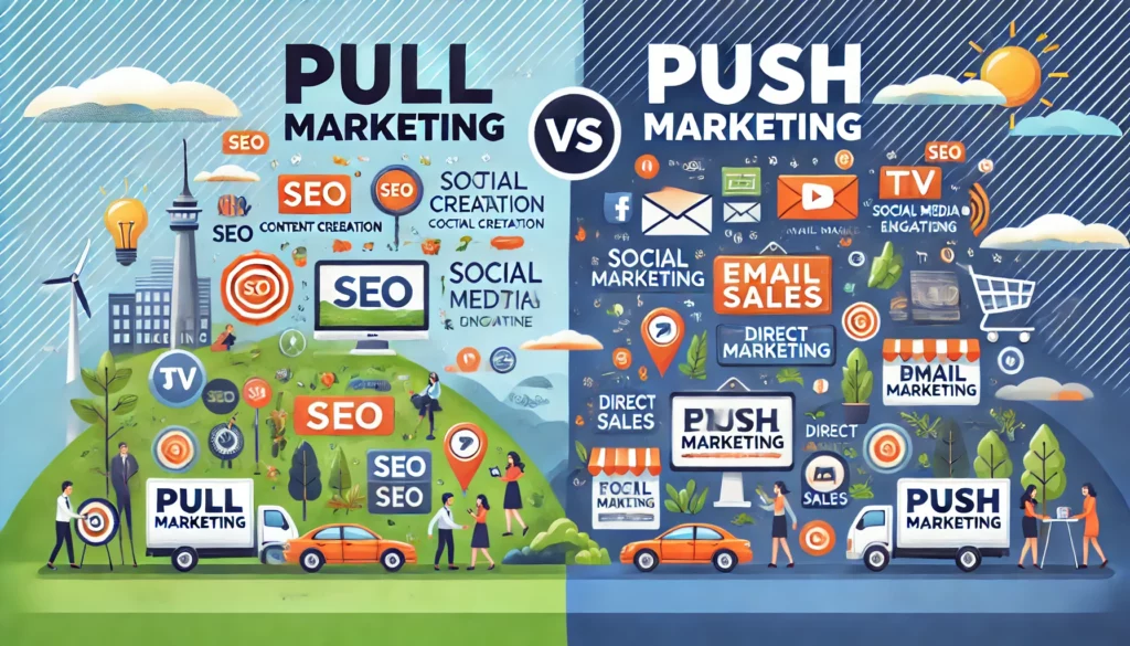 Pull Marketing vs Push Marketing : Stratégies pour Franchiseurs