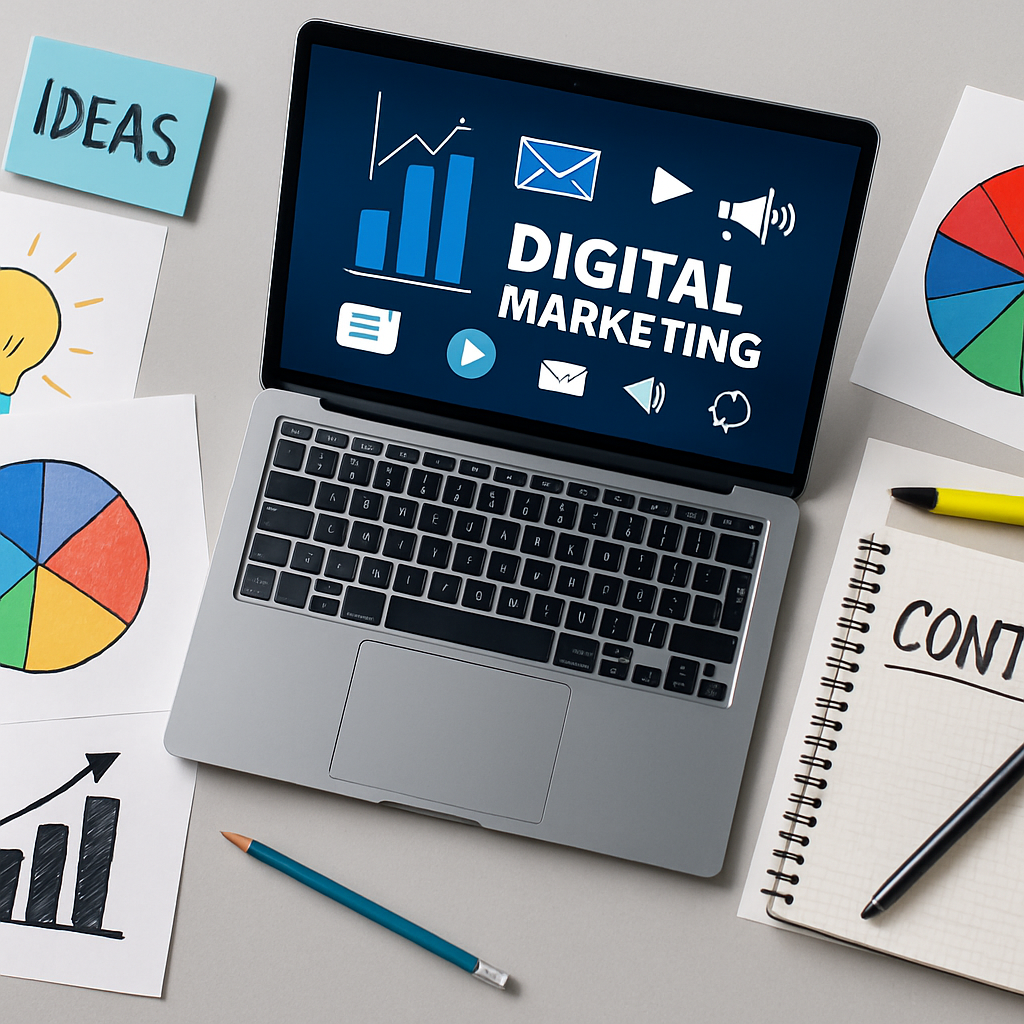 Workspace for digital marketing and content creation
